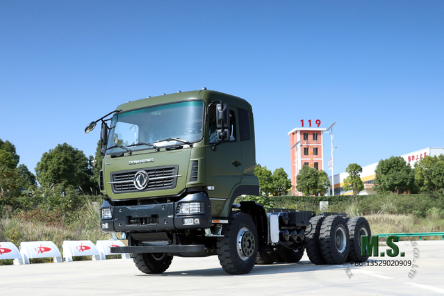 6×4 Truck Chassis_375 HP Heavy Duty One-a-a- Dump Vehicle Chassis_Dongfeng တင်ပို့ရန်အတွက် Tipper Vehicle Chassis ပြုပြင်မွမ်းမံထားသော Chassis