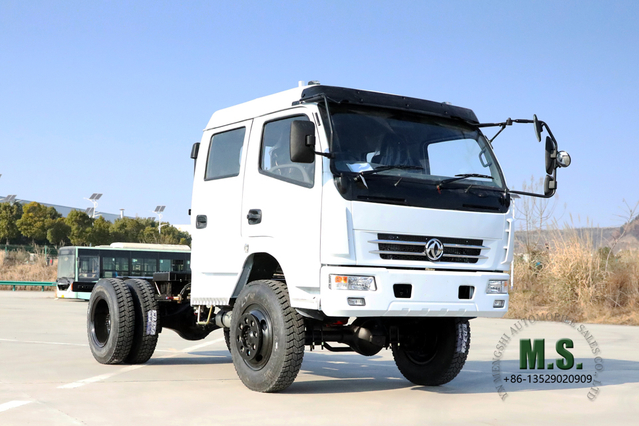 4*4 Dongfeng Light Truck Double Row Chassis_4WD Right Hand Drive Truck Chassis Export_Off-road Special Truck Chassis ပြုပြင်မွမ်းမံထုတ်လုပ်သူ