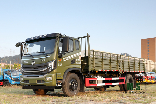 120Hp 12Tons of GVW Euro-6 4x2 ကုန်တင်ထရပ်_Dongfeng Flat Bed Trucks 8Tons အလေးချိန် 9Meter အရှည် အရပ်သားအသုံးပြုမှု Warrenty Reverse Camera ဖြင့် _Dongeng ထုတ်လုပ်သူ တိုက်ရိုက် စက်ရုံထုတ်စျေးနှုန်း