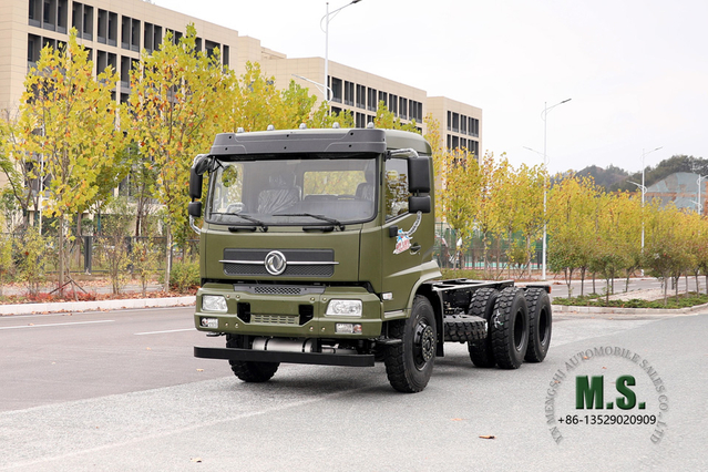 Dongfeng 6x4 လမ်းကြမ်း Chassis_Flathead One-a-a-a-a-Truck Chassis_Dongfeng သယ်ယူပို့ဆောင်ရေး ယာဉ်ကိုယ်ထည် တင်ပို့မှု အထူးယာဉ်