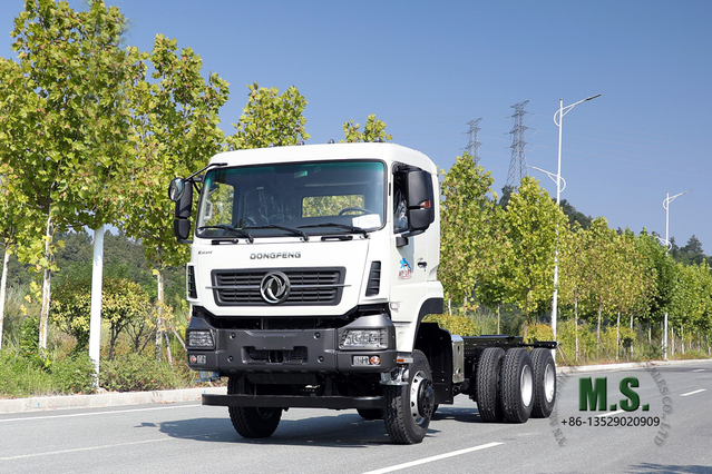 Dongfeng သုံးဘီးထရပ်ကား Chassis_25T 280 hp Export Heavy Duty Chassis_7m နောက်ဘက် ရှစ်ဘီးတပ် ထရပ်ကိုယ်ထည်သို့ ပြောင်းလဲခြင်း