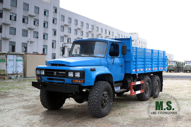 6*6 Dongfeng Long Head 5T Diesel Dump Truck_ 6WD EQ2100 Unloading Road Transporter_Dongfeng Export Special Truck ထုတ်လုပ်သူ