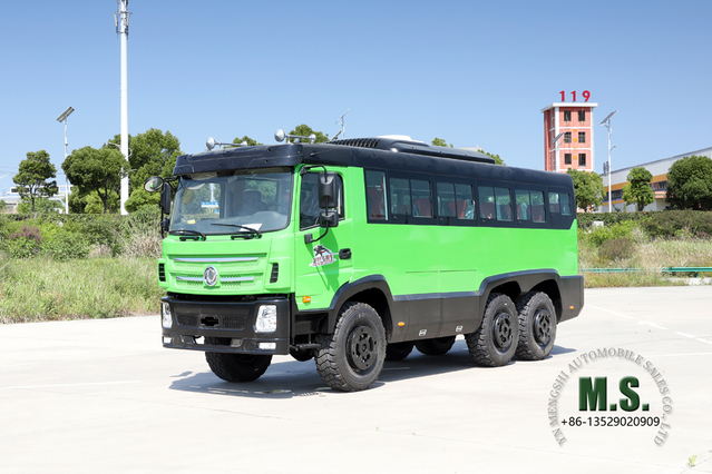 6X6 Dongfeng 8M Off Road Bus_210hp 25 ဆံ့ Rescue Bus_Six Drive Export အထူးဘတ်စ်