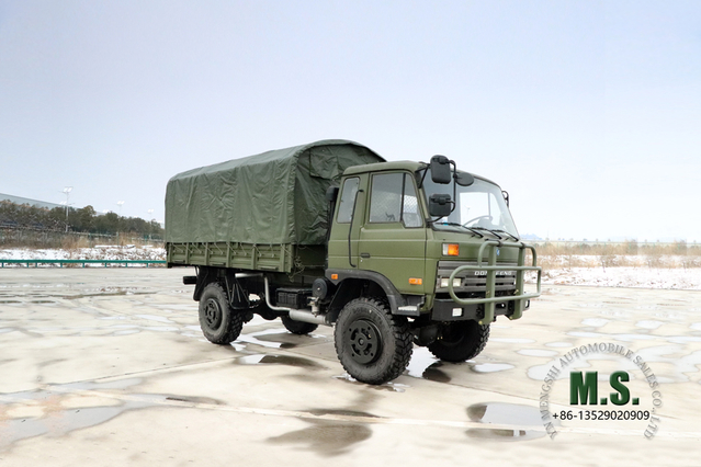 Four Drive 2070 Dongfeng Off Road Truck_ 4X4153 Flathead One-a-a- Row Cab Transportation Truck_Export အထူးယာဉ်