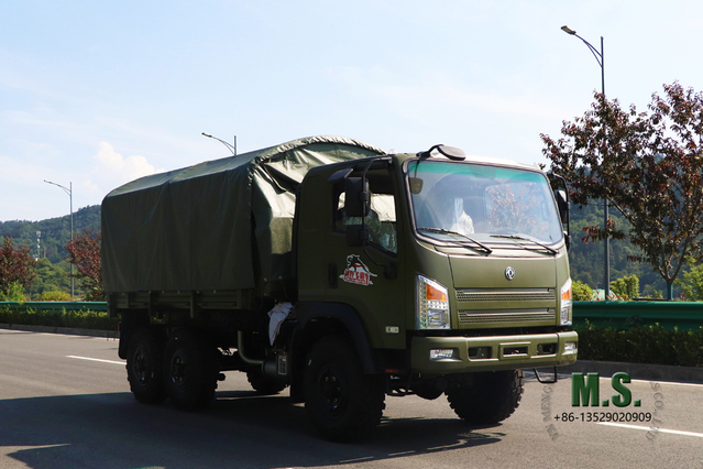 6×6 Dongfeng Flathead All-wheel Drive Off-road Truck_Bobcat 2.5T Diesel Personnel Carrier_Dongfeng 6*6 ကုန်းလမ်းပို့ဆောင်ရေးယာဉ်