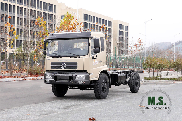 Dongfeng 4*4 Off Road Chassis_Four Drive White Tainjin Flat Head one-a-row Row Truck Chassis_Dongfeng အထူးယာဉ်ကိုယ်ထည်ကို တင်ပို့ပါ