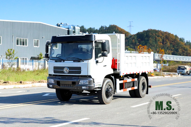 4×2 Dongfeng Off Road Tipper Truck_ Flat Head တစ်တန်းခွဲ အတန်းတင် ထရပ်ကားများ ရောင်းချရန်အတွက် သတ္တုတွင်းထရပ်ကားများ_ တင်ပို့ရန် အထူးရည်ရွယ်ချက် မော်တော်ယာဉ်