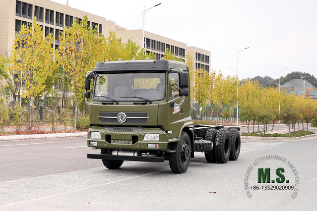 Dongfeng 6*4 Off Road Truck Chassis_Dongfeng 6x4 လမ်းကြမ်း Tanker Chassis_Flathead One-a-a-a-Export Special Vehicle Chassis