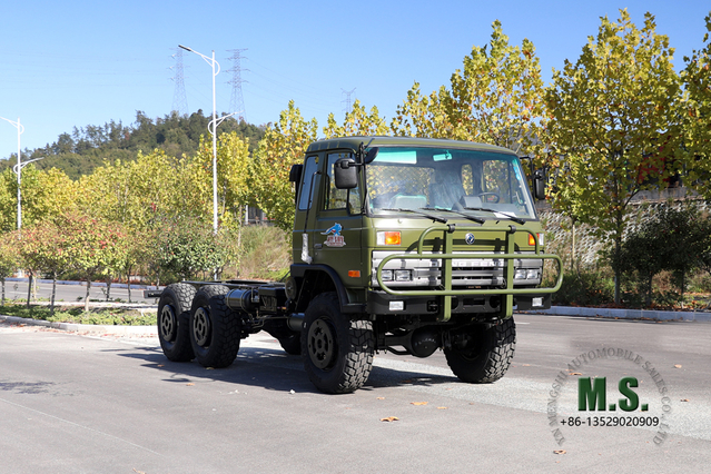 Dongfeng EQ2102 Six Drive Chassis_6×6 153 တစ်တန်းနှင့်တစ်ခြမ်း Cab Off Road Chassis_ Export အထူးထရပ်ကိုယ်ထည်