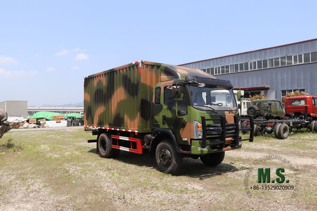 4WD 10T Off Road Van_Dongfeng 4*4 သယ်ယူပို့ဆောင်ရေးယာဉ်_ရေခဲသေတ္တာ ခရီးသွားယာဉ် Four Drive Export Special Van Truck