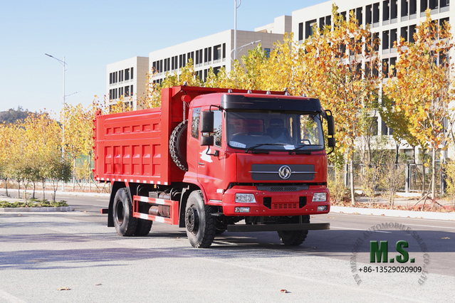 4×2 Dongfeng Dump Truck_Flathead One and a half Row Cab Tipper Truck သတ္တုတူးဖော်ရေး Truck_Export အထူးအမှိုက်ပုံယာဉ်