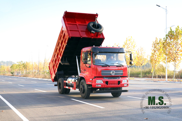 Dongfeng 4×2 Dump Truck_Flathead One and a half Row Cab Tipper Truck သတ္တုတူးဖော်ရေး Truck_Export အထူးအမှိုက်ပုံယာဉ်