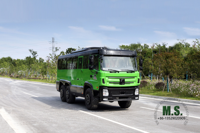 Dongfeng လမ်းကြမ်း Bus_6*6 ခြောက်ခုပါ ဒရိုက်ဗာ ကောင်တီ Bus_27 ဆံ့ 260 hp Modified Bus Export အထူးယာဉ်