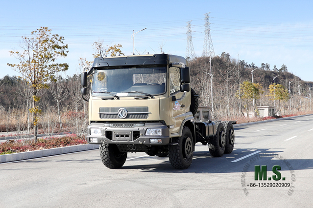 Dongfeng 6*6 Off Road Chassis 190hp ခြောက်ဘီးယက် Flathead Chassis for sale_Conversion Manufacturer Export Special Chassis