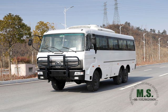 Dongfeng ခြောက်ဘီးယက်လမ်းပိတ်ဘတ်စ် 190 hp 6*6 Manual ခြောက်ချက်အမြန်ဘတ်စ်ကား Bumper _Dongfeng Bus Conversion Manufacturer Export Special Vehicle