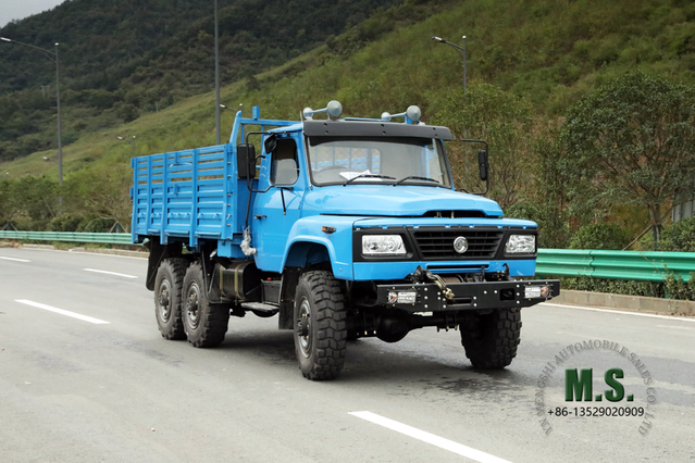 170hp EQ2082 Dongfeng လမ်းကြမ်းထရပ်ကား_၆*၆ မှန်နှစ်ထပ် တစ်တန်းချွန်ဒီဇယ်ယာဉ် _Six Wheel Drive Export အထူးရည်ရွယ်ချက်ယာဉ်