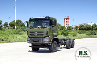 Dongfeng 6x6 Off-road Heavy-duty Chassis_ 340HP ခြောက်ဘီးယက် တာဝေး ကုန်တင်ထရပ် ကိုယ်ထည် ကူးပြောင်းမှု ထုတ်လုပ်သူ တင်ပို့သည့် အထူးရည်ရွယ်ချက် ယာဉ်ကိုယ်ထည်