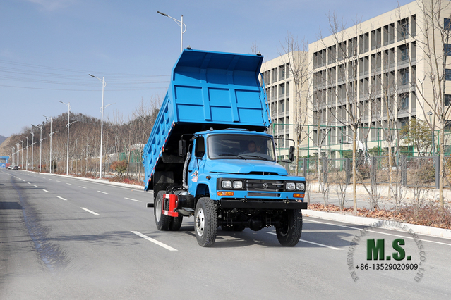 မြင်းကောင်ရေ 170 4×4 Dongfeng အပြာရောင် Dump Truck Tipper Truck _ လေးဘီးယက် မောင်းပွိုင့် တစ်တန်းတည်း မိုင်းတွင်းထရပ်များ ရောင်းရန်ရှိသည်_ Export အထူးယာဉ်