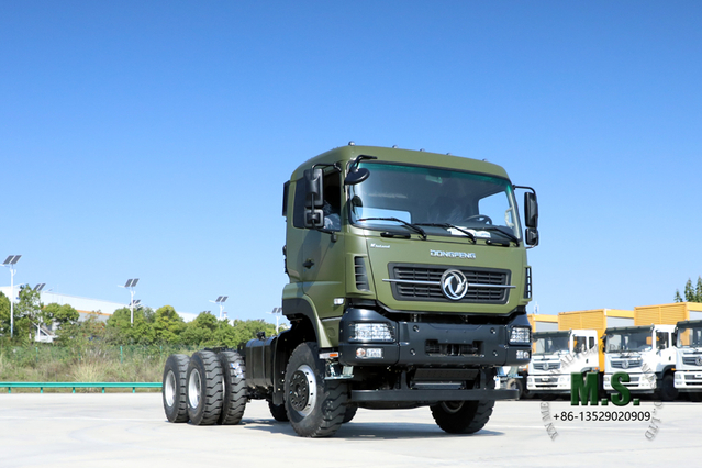 6×4 Truck Chassis_375 HP Heavy Duty One-a-a- Dump Vehicle Chassis_Dongfeng တင်ပို့ရန်အတွက် Tipper Vehicle Chassis ပြုပြင်မွမ်းမံထားသော Chassis