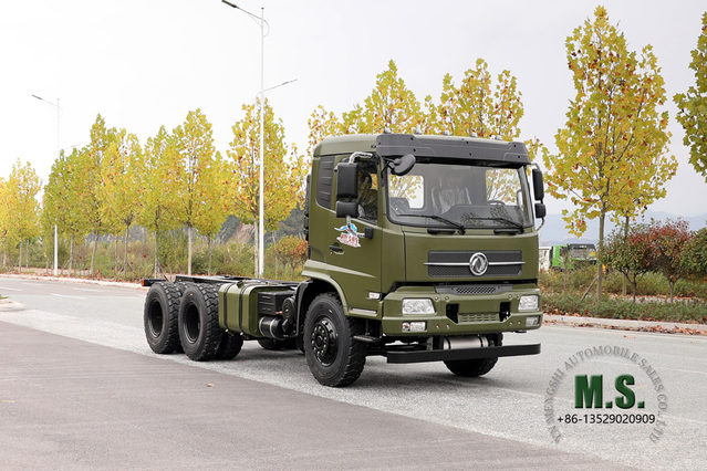 Dongfeng 6*4 Off Road Truck Chassis_Dongfeng 6x4 လမ်းကြမ်း Tanker Chassis_Flathead One-a-a-a-Export Special Vehicle Chassis