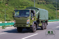 Dongfeng EQ2082 Flathead Army Green with Tarpaulin_Dongfeng 6*6 လမ်းကြမ်း သယ်ယူပို့ဆောင်ရေး ထရပ်ကား တင်ပို့ခြင်း