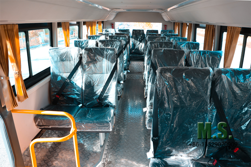 Dongfeng 6x6 off-road bus 3 point type safty belt seats layout 
